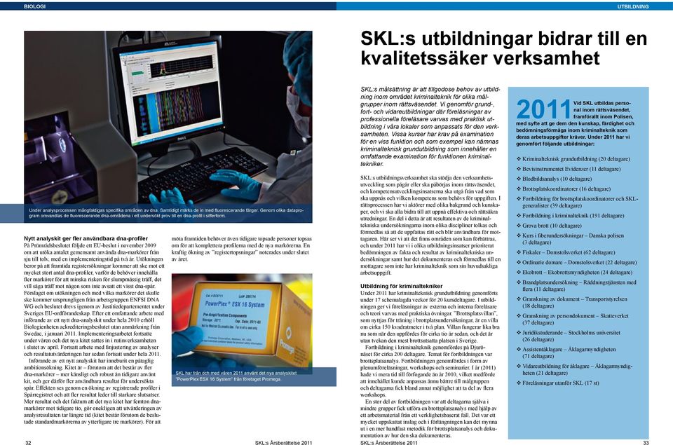 Nytt analyskit ger fler användbara dna-profiler På Prümrådsbeslutet följde ett EU-beslut i november 2009 om att utöka antalet gemensamt använda dna-markörer från sju till tolv, med en