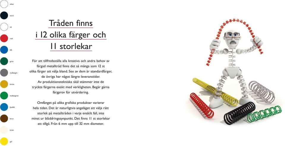 Av produktionstekniska skäl stämmer inte de tryckta färgerna exakt med verkligheten. Begär gärna färgprov för utvärdering.