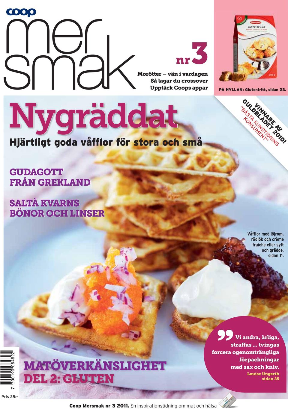 Våfflor med löjrom, rödlök och crème fraiche eller sylt och grädde, sidan 11. *!3A0B9A-aieicc!