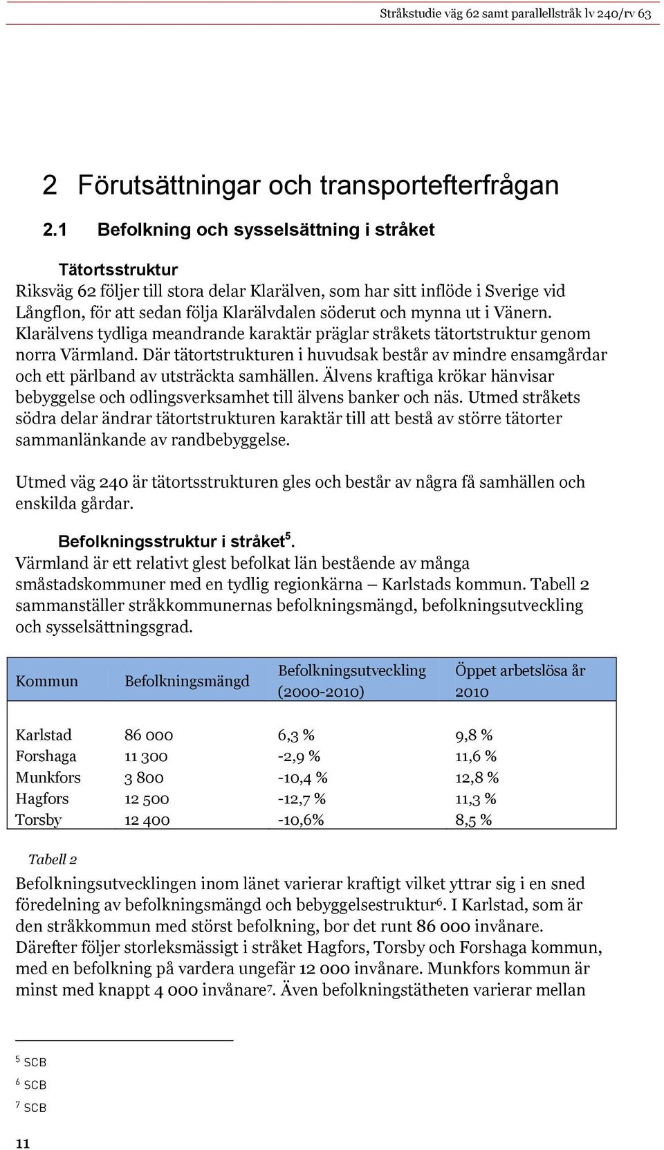 ut i Vänern. Klarälvens tydliga meandrande karaktär präglar stråkets tätortstruktur genom norra Värmland.