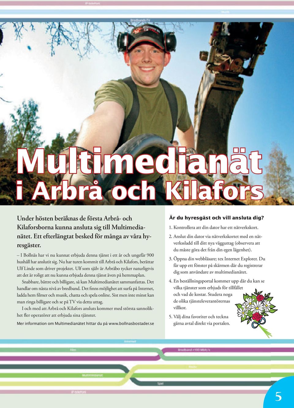 Ulf som själv är Arbråbo tycker naturligtvis att det är roligt att nu kunna erbjuda denna tjänst även på hemma plan. Snabbare, bättre och billigare, så kan Multimedianätet sammanfattas.