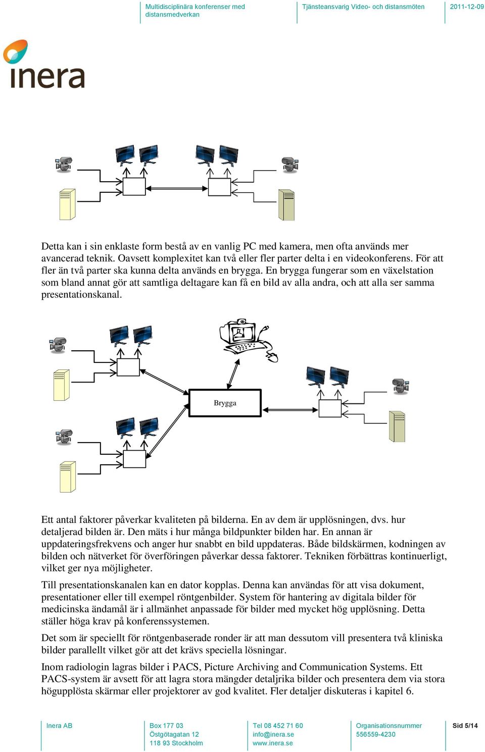 En brygga fungerar som en växelstation som bland annat gör att samtliga deltagare kan få en bild av alla andra, och att alla ser samma presentationskanal.