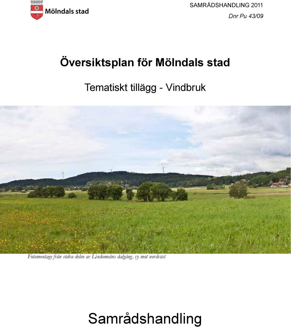 tillägg - Vindbruk Fotomontage från södra