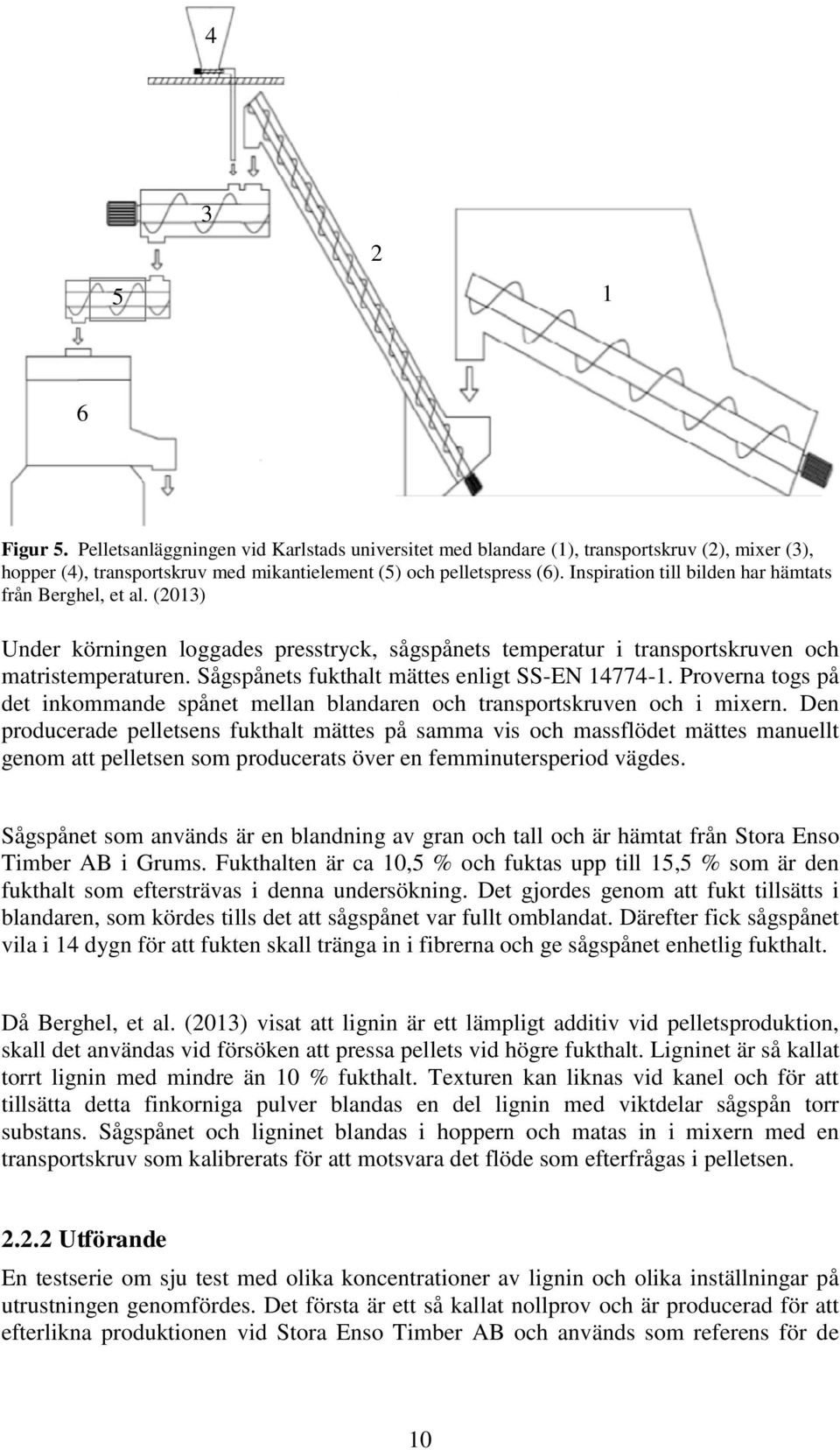 Sågspånets fukthalt mättes enligt SS-EN 14774-1. Proverna togs på det inkommande spånet mellan blandaren och transportskruven och i mixern.