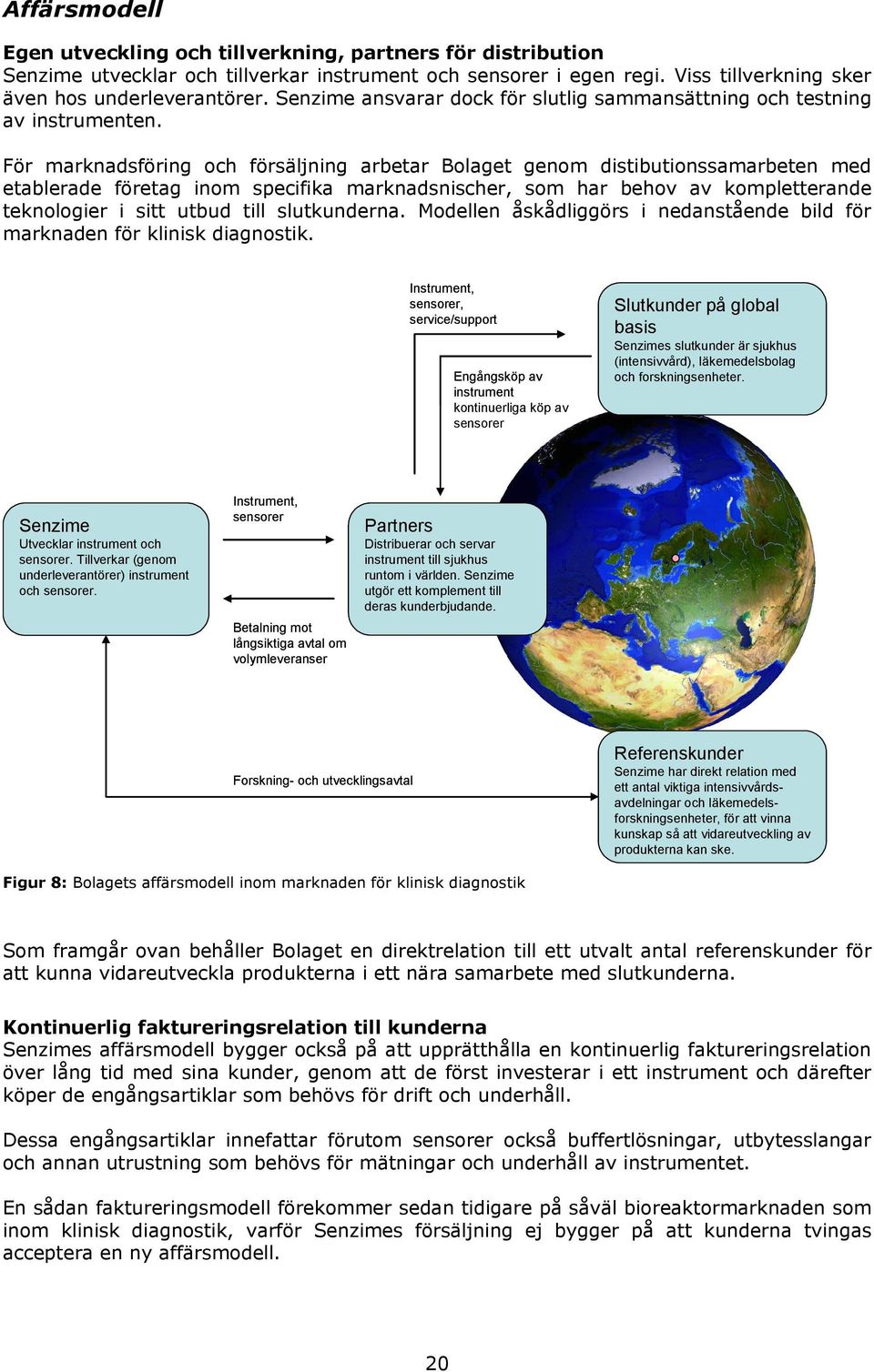 För marknadsföring och försäljning arbetar Bolaget genom distibutionssamarbeten med etablerade företag inom specifika marknadsnischer, som har behov av kompletterande teknologier i sitt utbud till