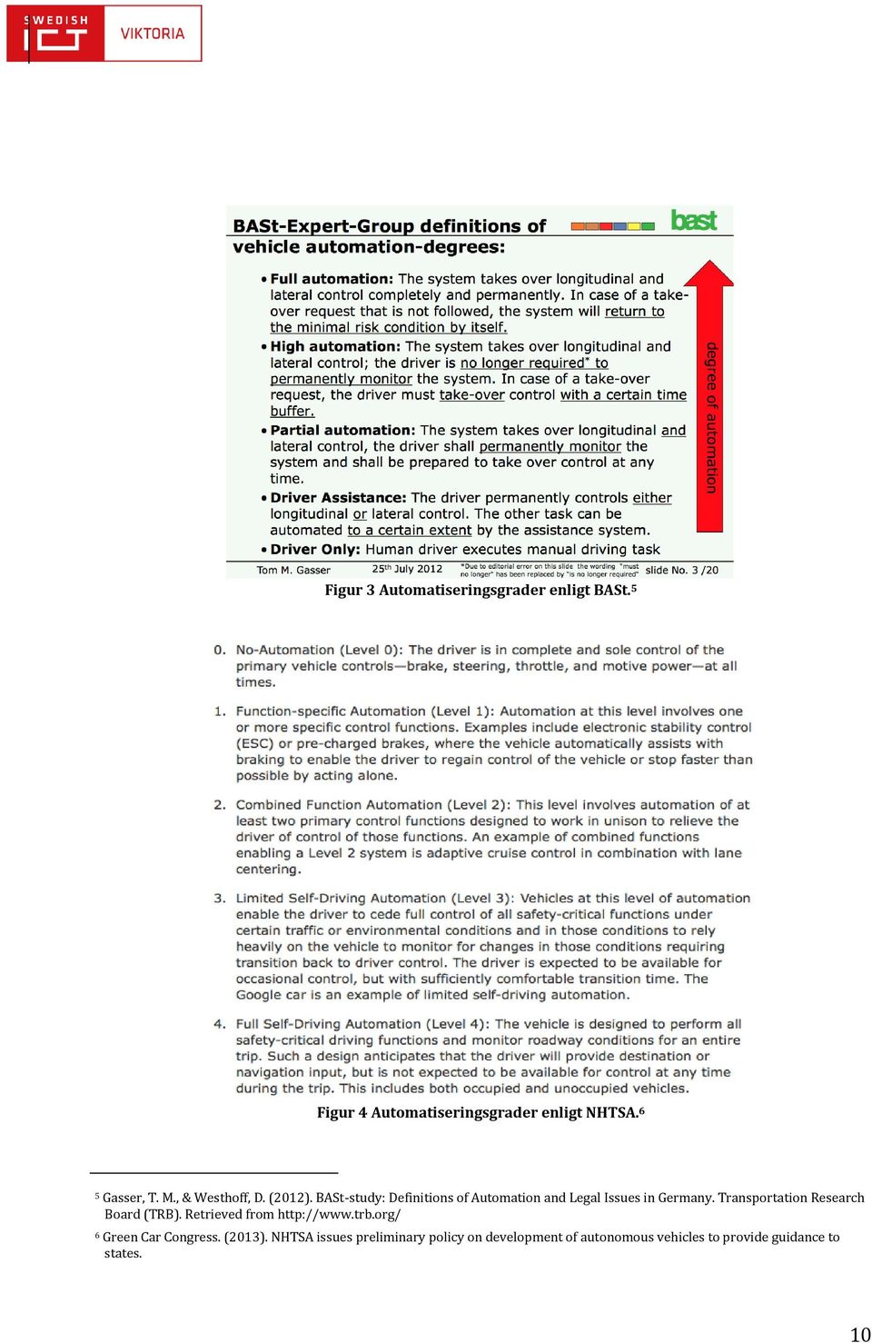 BASt-study: Definitions of Automation and Legal Issues in Germany.