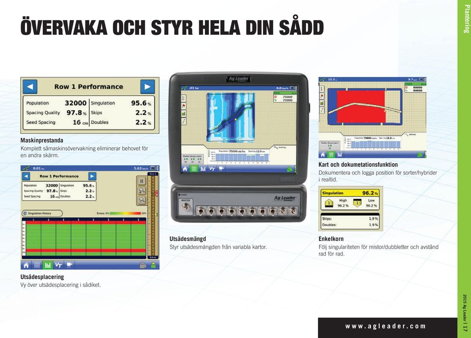 Kart och dokumetationsfunktion Dokumentera och logga position för sorter/hybrider i realtid.