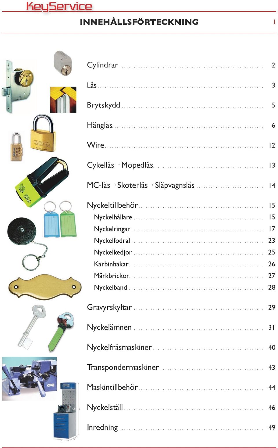 .. 17 Nyckelfodral... 23 Nyckelkedjor... 25 Karbinhakar... 26 Märkbrickor.... 27 Nyckelband... 28 Gravyrskyltar.