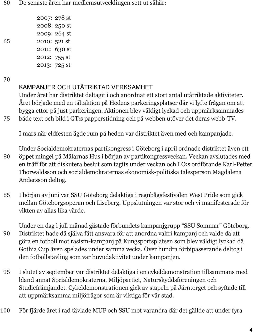 Året började med en tältaktion på Hedens parkeringsplatser där vi lyfte frågan om att bygga ettor på just parkeringen.