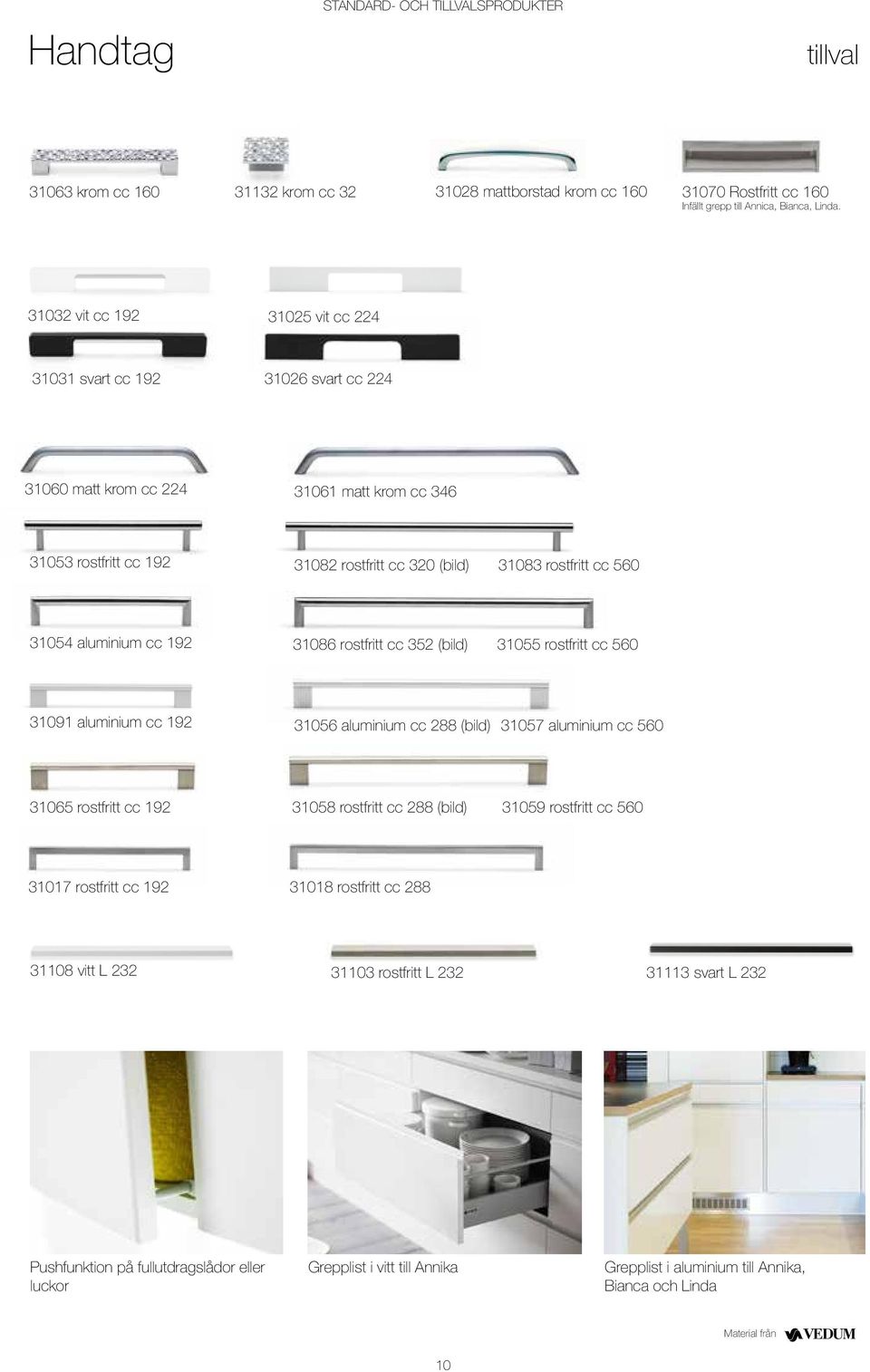 aluminium cc 192 31086 rostfritt cc 352 (bild) 31055 rostfritt cc 560 31091 aluminium cc 192 31056 aluminium cc 288 (bild) 31057 aluminium cc 560 31065 rostfritt cc 192 31058 rostfritt cc 288 (bild)