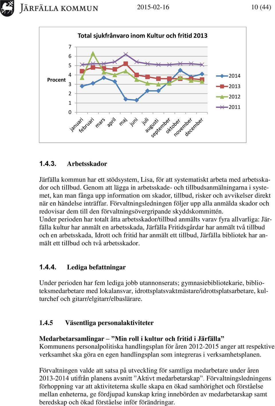 Förvaltningsledningen följer upp alla anmälda skador och redovisar dem till den förvaltningsövergripande skyddskommittén.