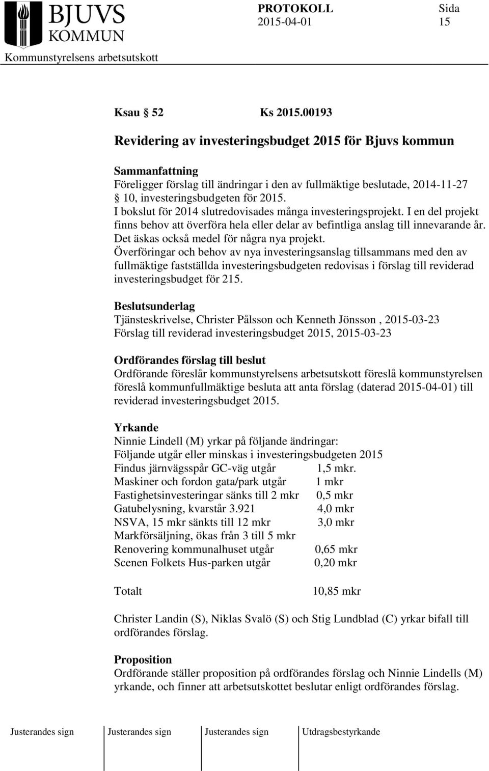 Det äskas också medel för några nya projekt.