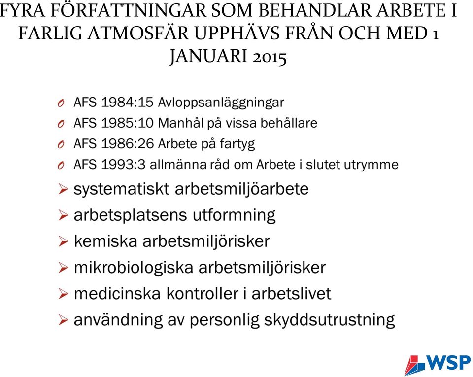 FARLIG ATMOSFÄR UPPHÄVS