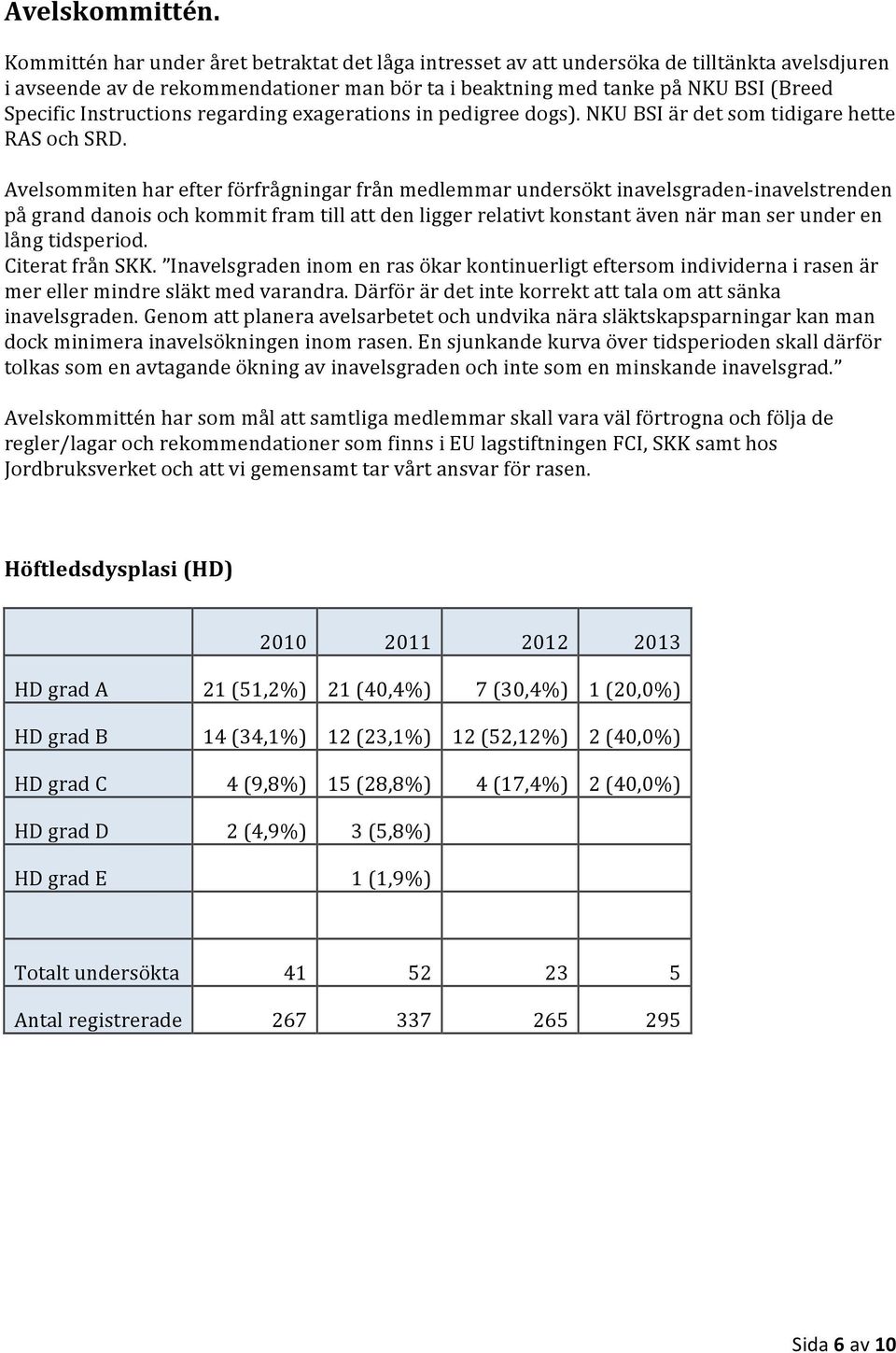 Instructions regarding exagerations in pedigree dogs). NKU BSI är det som tidigare hette RAS och SRD.