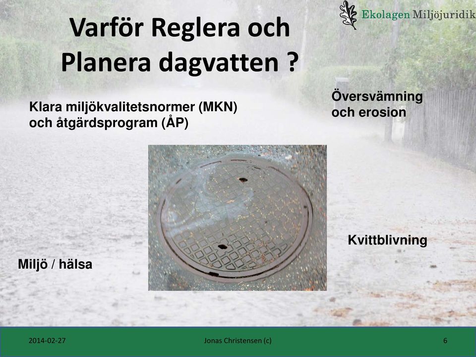 åtgärdsprogram (ÅP) Översvämning och erosion