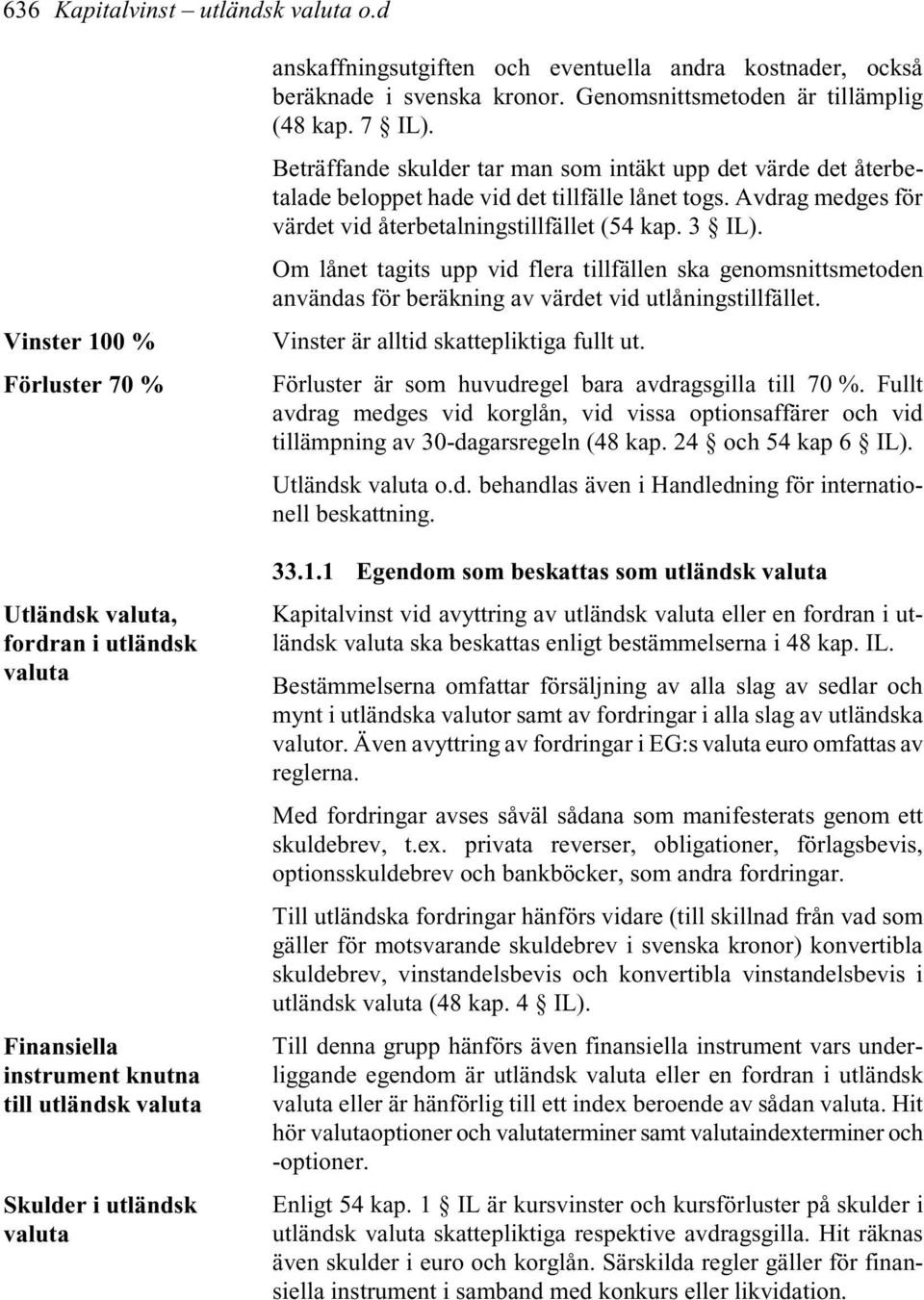 kostnader, också beräknade i svenska kronor. Genomsnittsmetoden är tillämplig (48 kap. 7 IL).