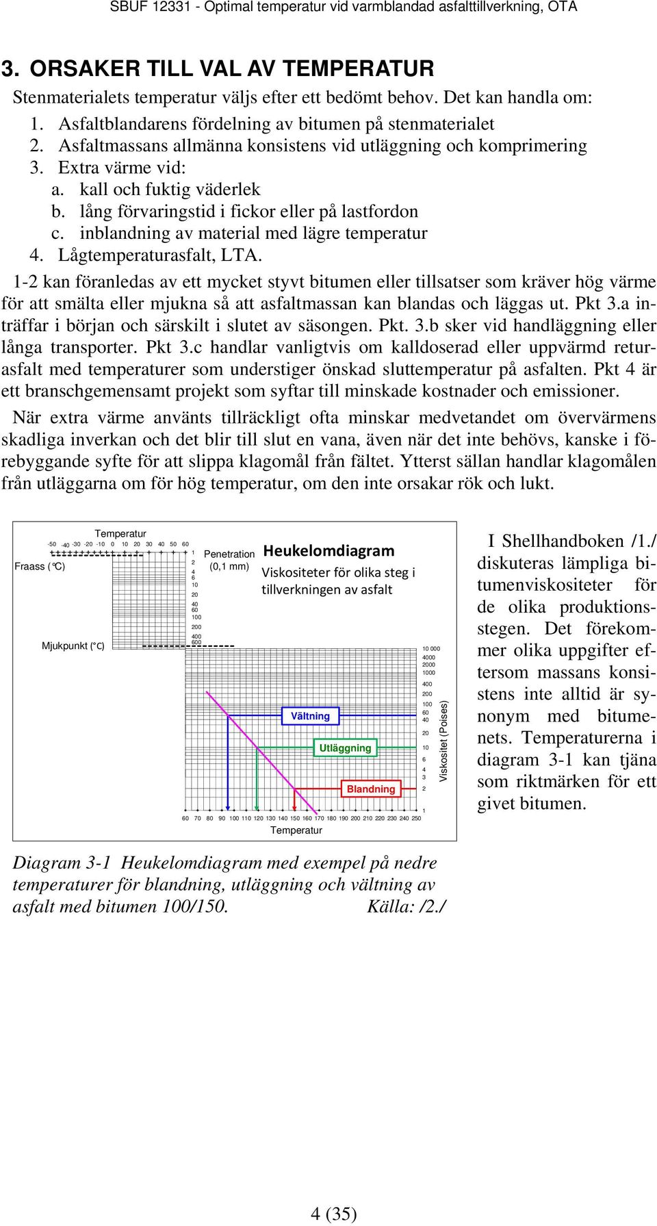 inblandning av material med lägre temperatur 4. Lågtemperaturasfalt, LTA.