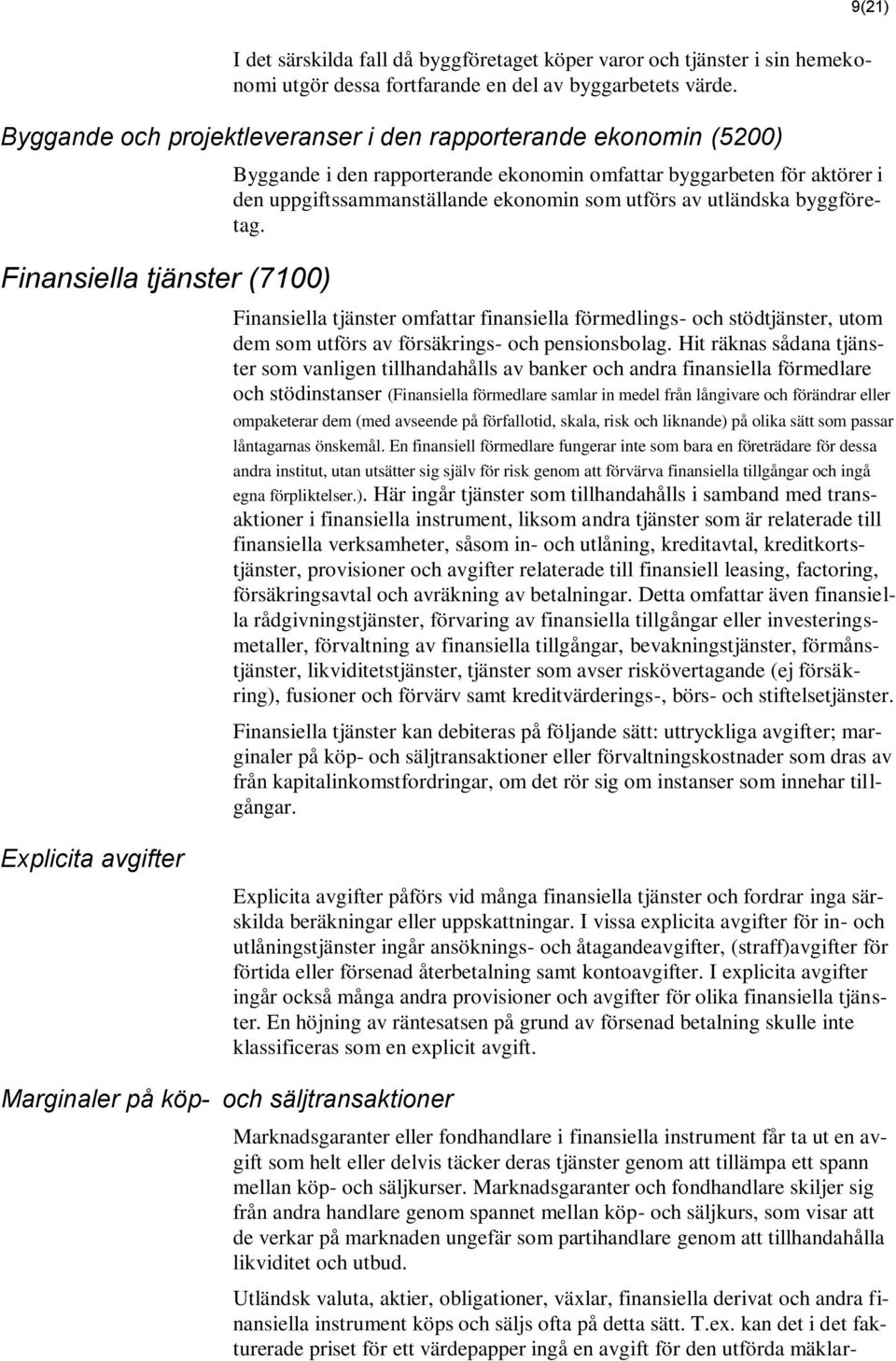 omfattar byggarbeten för aktörer i den uppgiftssammanställande ekonomin som utförs av utländska byggföretag.