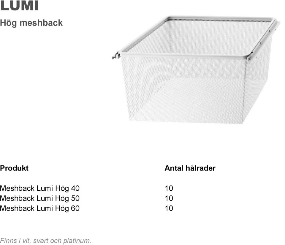 50 10 Meshback Lumi Hög 60 10