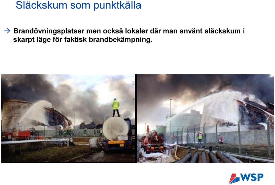 lokaler där man använt släckskum