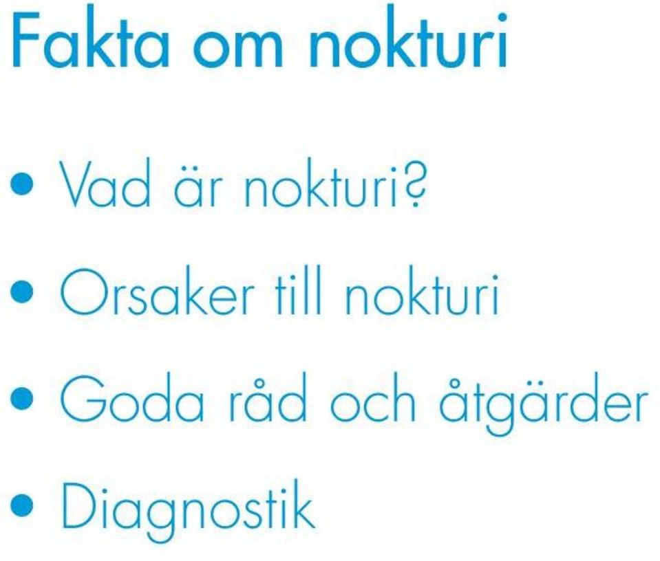 Orsaker till nokturi