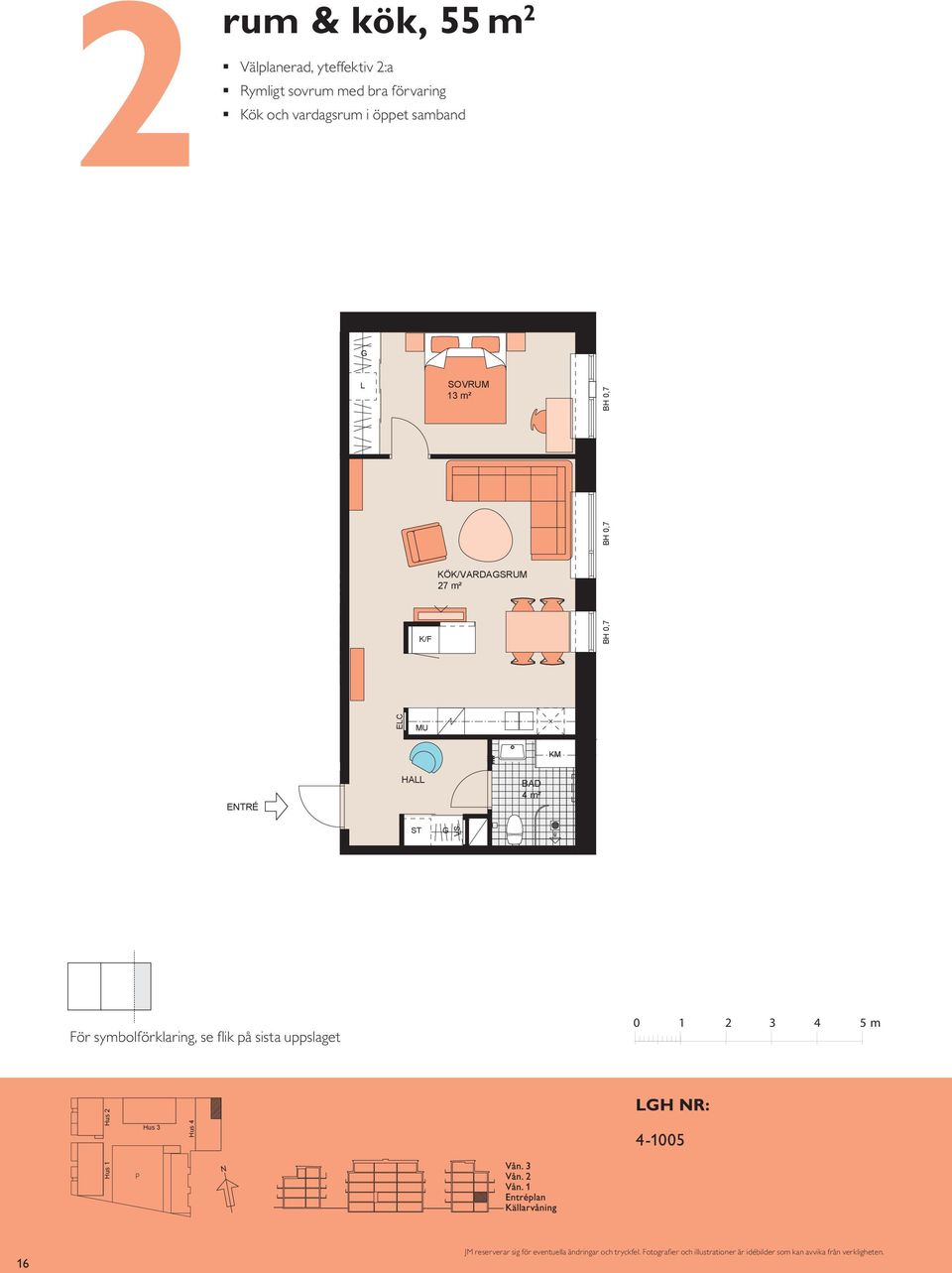 ETRÉ HA 4 ² E TR É ETRÉ EC HA 4 ² 0 1 3 4 5 16 TR Hus Hus gård 3 OMMA KV. H R: 4 1005 HUS PA R us 4 0 1 3 4 5 OMMA skala 1:100 KV.