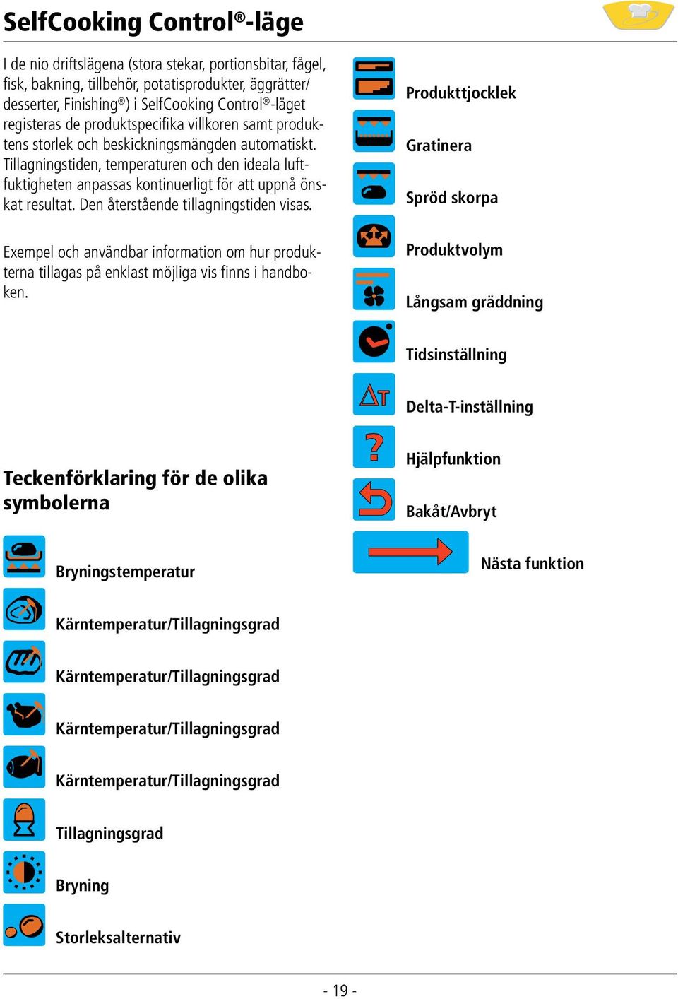 Tillagningstiden, temperaturen och den ideala luftfuktigheten anpassas kontinuerligt för att uppnå önskat resultat. Den återstående tillagningstiden visas.