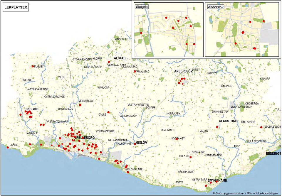 NORRA ÅBY BRÖNNESTAD JORDBERGA LILLA JORDBERGA TULLSTO VÄSTRA TOMMARP KLAGSTORP KÄLLSTORP SKÅRE MAGLARP TRELLEBORG KYRKOKÖPINGE MELLANKÖPINGE DALKÖPINGE GISLÖV