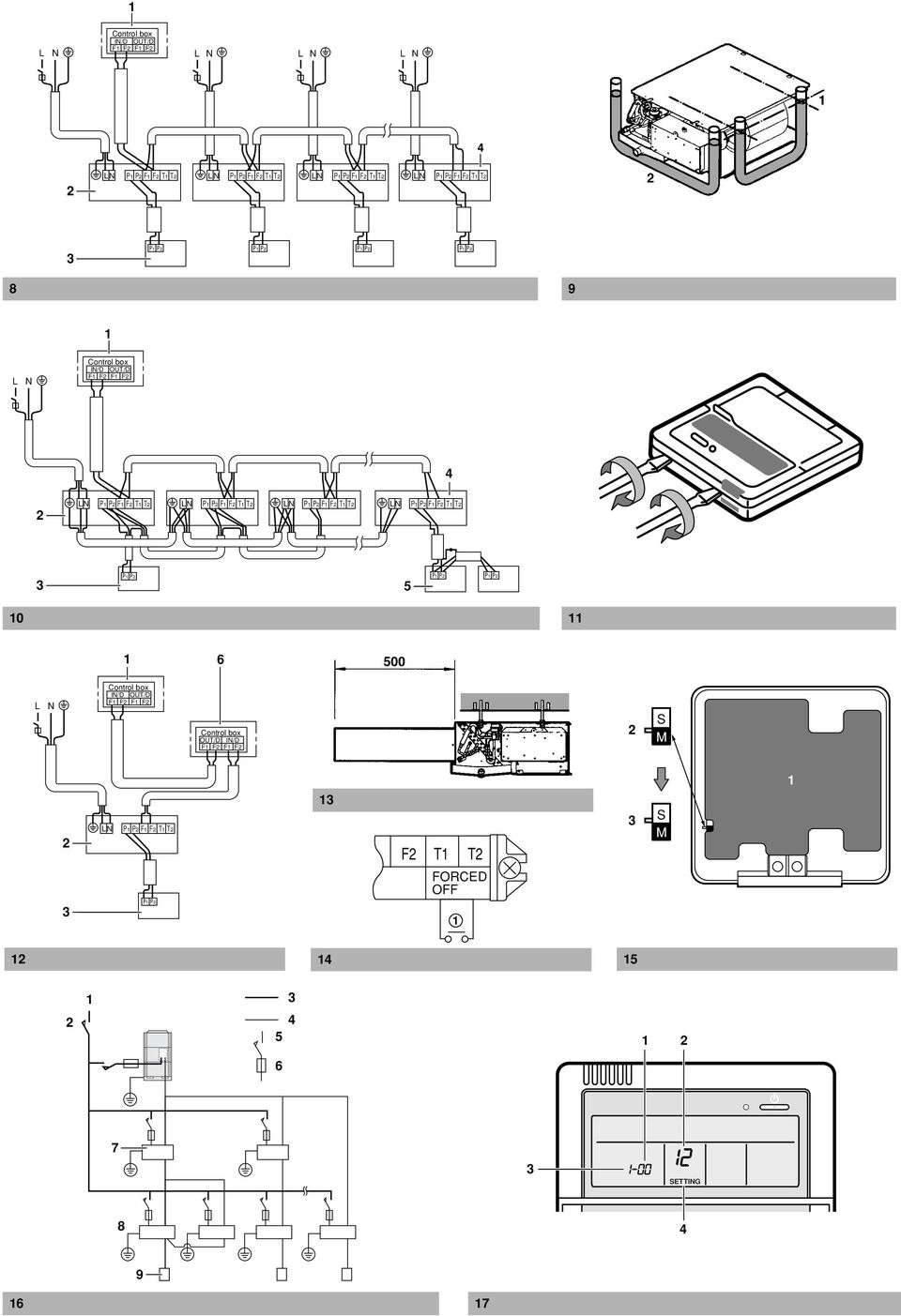 F T T LN P P F F T T LN P P F F T T P P 5 P P P P 0 5 6 L N Control box IN/D OUT/D F F F F