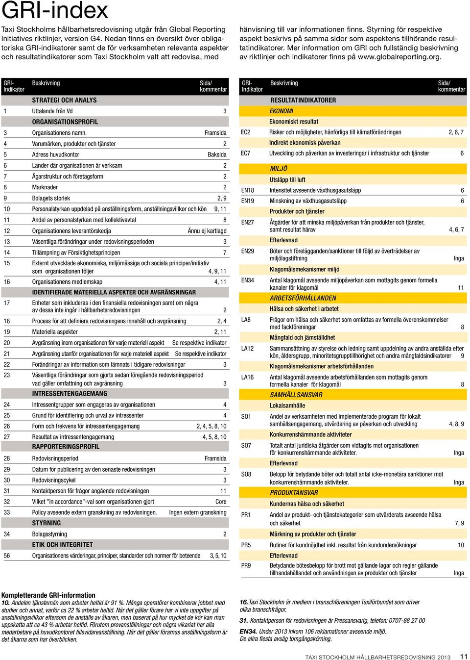 informationen finns. Styrning för respektive aspekt beskrivs på samma sidor som aspektens tillhörande resultatindikatorer.