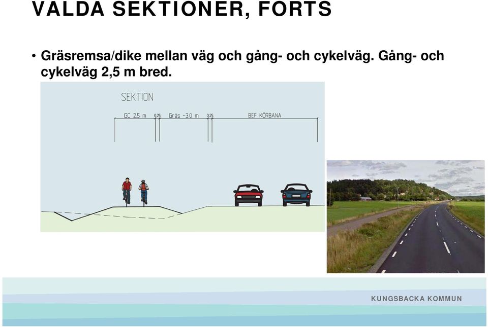 och gång- och cykelväg.