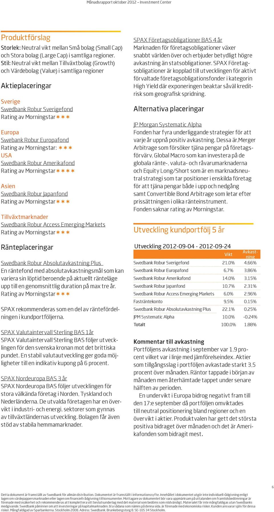 USA Swedbank Robur Amerikafond Asien Swedbank Robur Japanfond Tillväxtmarknader Swedbank Robur Access Emerging Markets Ränteplaceringar Swedbank Robur Absolutavkastning Plus En räntefond med