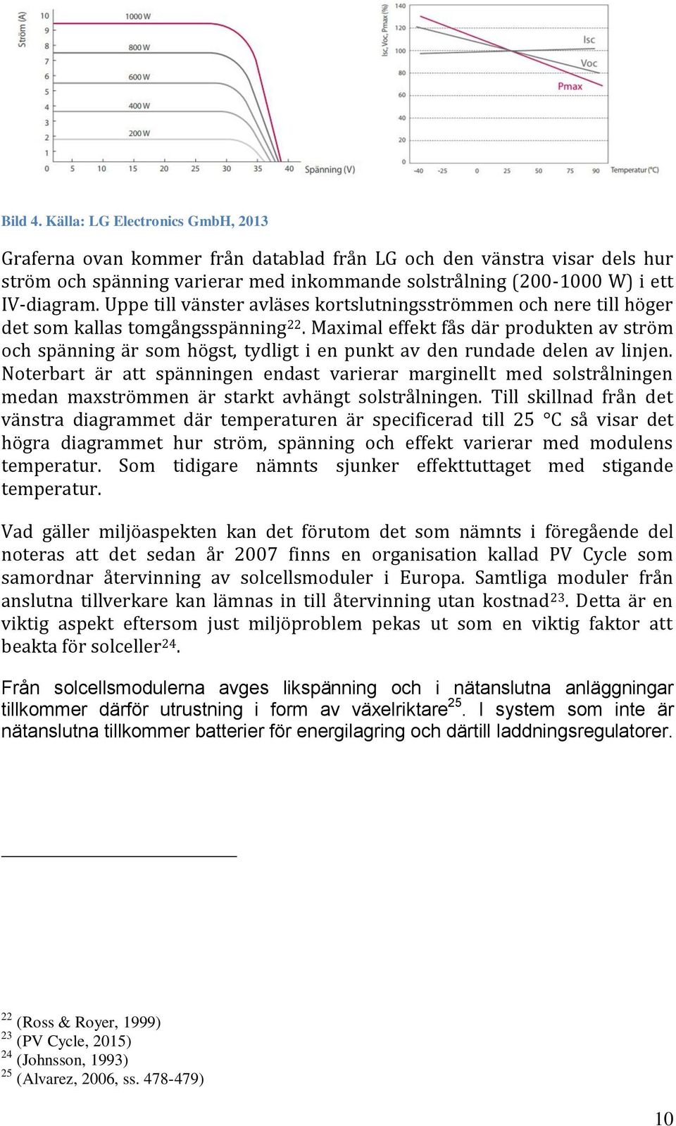 Uppe till vänster avläses kortslutningsströmmen och nere till höger det som kallas tomgångsspänning 22.