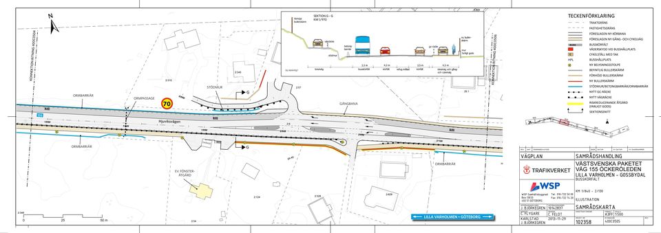 GÅNG- OH YKELVÄG VÄDERSKYDD VID YKELSTÄLL MED TAK /BETONGBARRIÄR/ NYTT G-RÄKE NYTT VÄGRÄKE RISKREDUERANDE 2/000