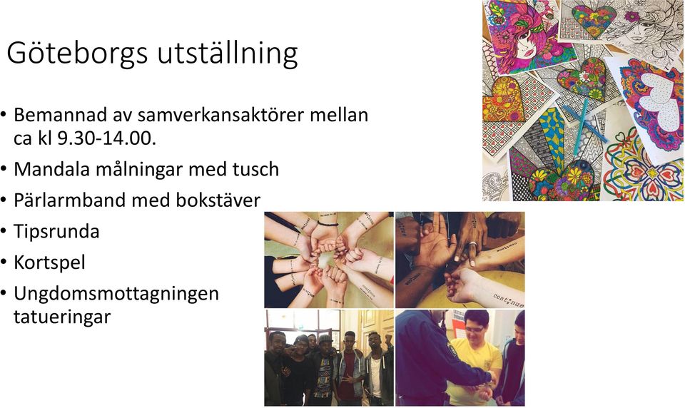 Mandala målningar med tusch Pärlarmband med