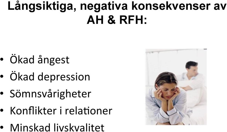 ångest Ökad depression