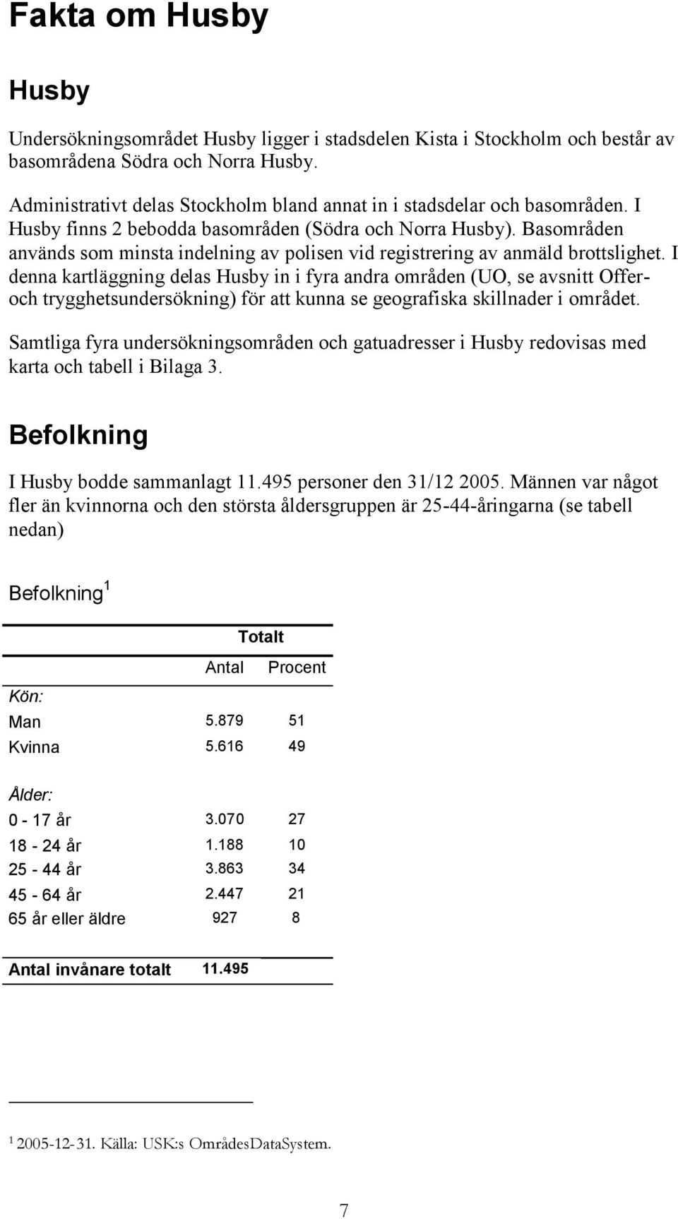 Basområden används som minsta indelning av polisen vid registrering av anmäld brottslighet.