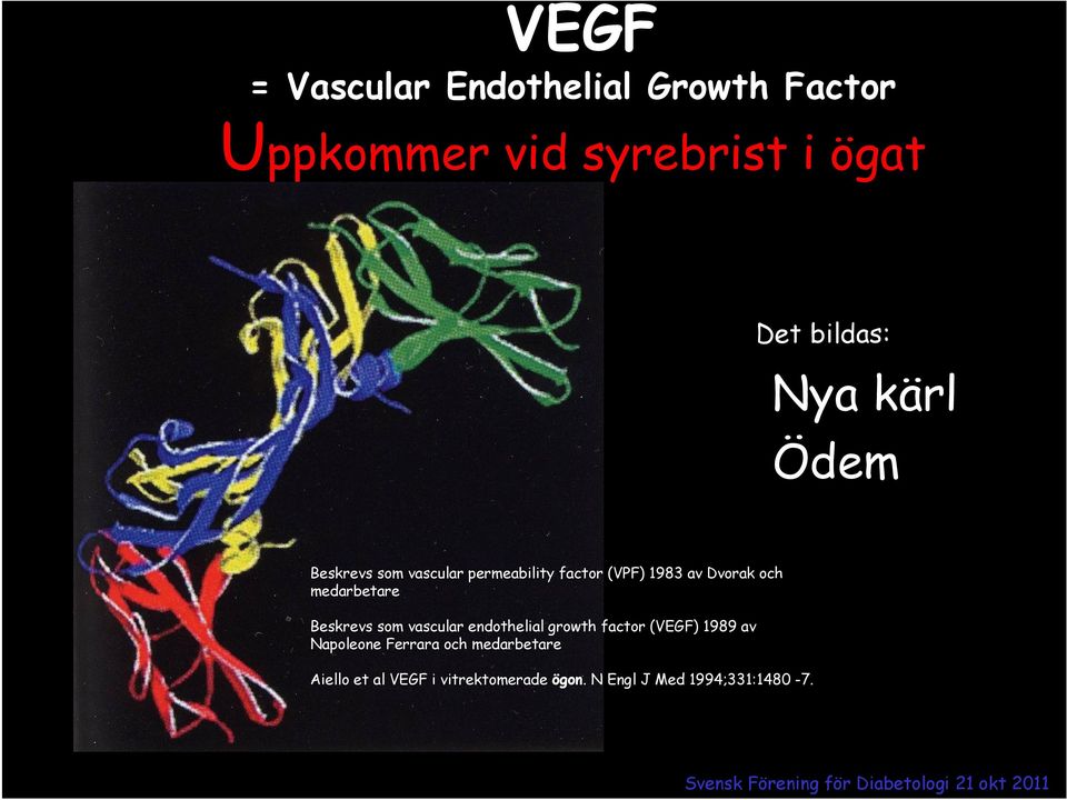 medarbetare Beskrevs som vascular endothelial growth factor (VEGF) 1989 av Napoleone