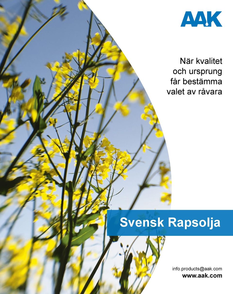 råvara Svensk Rapsolja