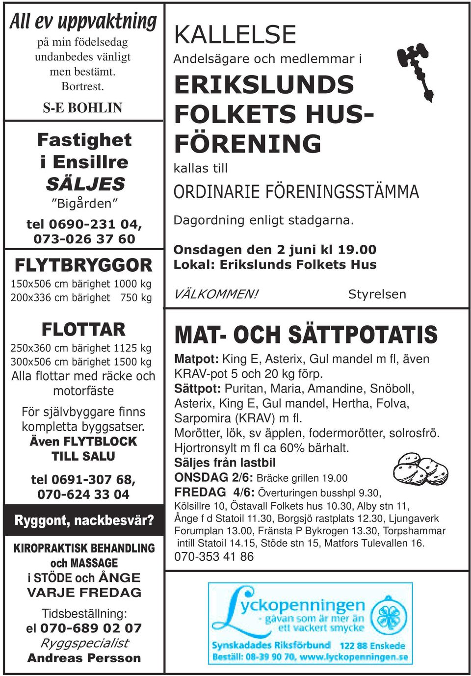 bärighet 1500 kg Alla flottar med räcke och motorfäste För självbyggare finns kompletta byggsatser. Även FLYTBLOCK TILL SALU tel 0691-307 68, 070-624 33 04 Ryggont, nackbesvär?