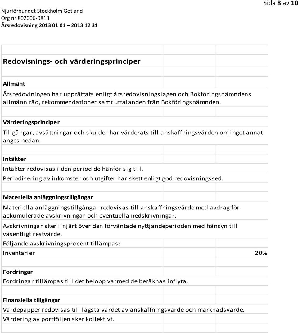 Intäkter Intäkter redovisas i den period de hänför sig till. Periodisering av inkomster och utgifter har skett enligt god redovisningssed.