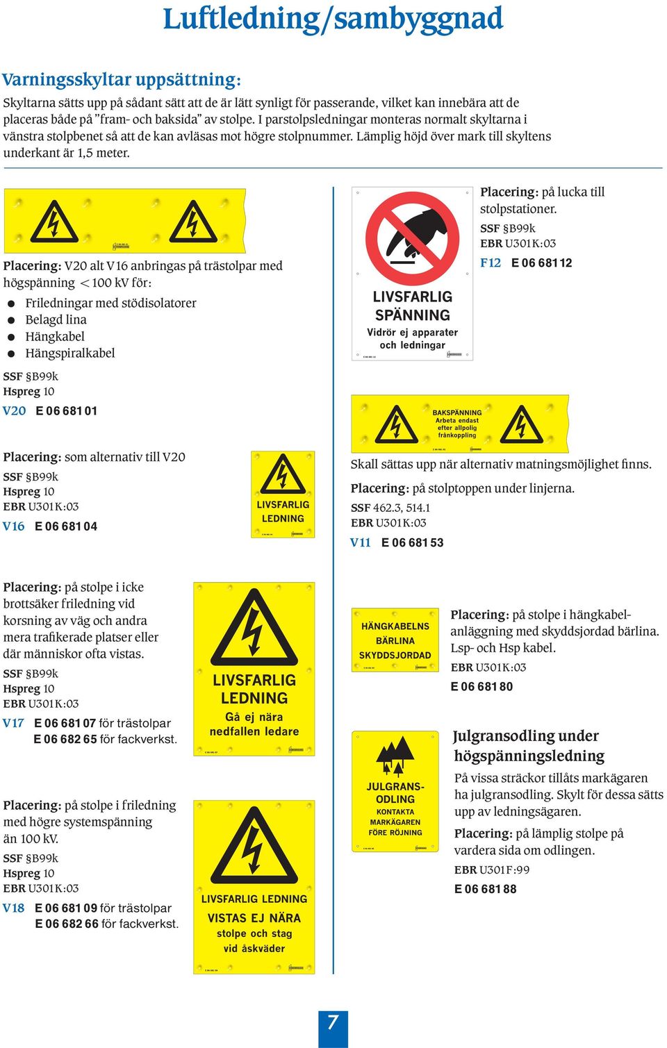 Placering: p lucka till stolpstationer.