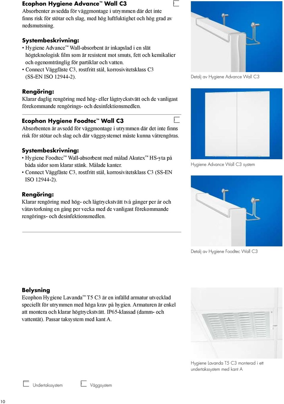 Connect Väggfäste C3, rostfritt stål, korrosivitetsklass C3 (SS-EN ISO 12944-2).