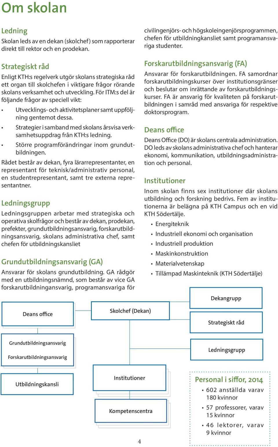 För ITM:s del är följande frågor av speciell vikt: Utvecklings- och aktivitetsplaner samt uppföljning gentemot dessa. Strategier i samband med skolans årsvisa verksamhetsuppdrag från KTH:s ledning.