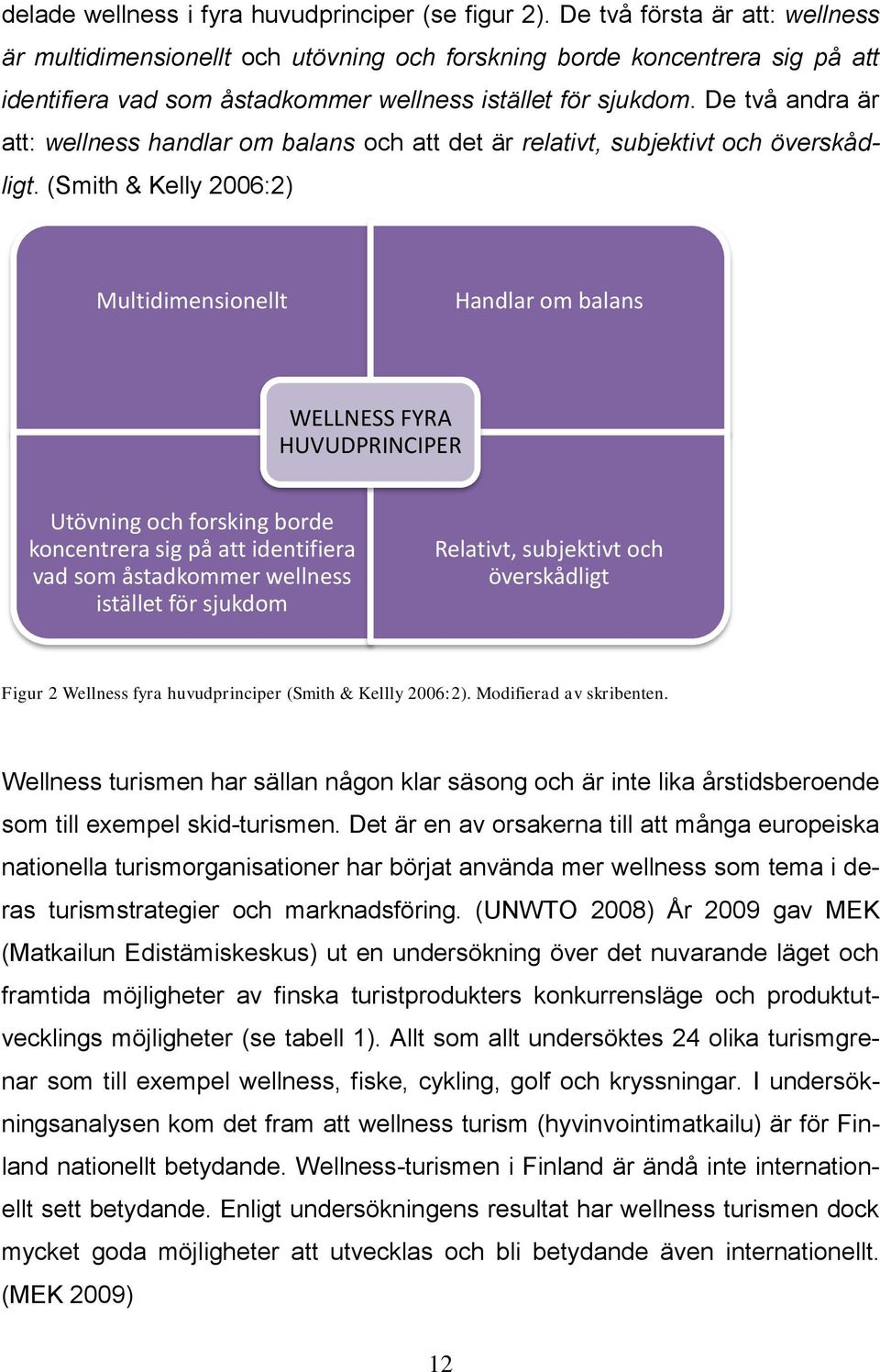 De två andra är att: wellness handlar om balans och att det är relativt, subjektivt och överskådligt.