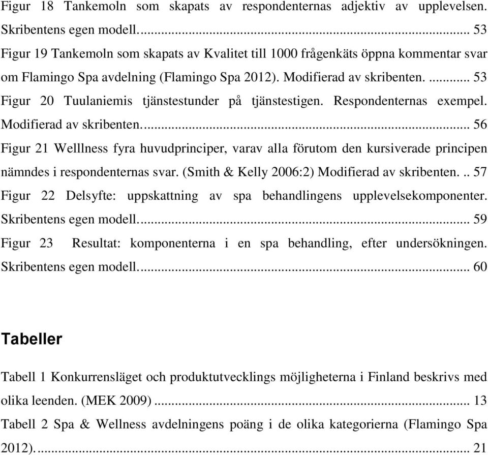 ... 53 Figur 20 Tuulaniemis tjänstestunder på tjänstestigen. Respondenternas exempel. Modifierad av skribenten.