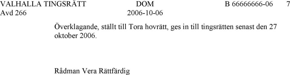 hovrätt, ges in till tingsrätten
