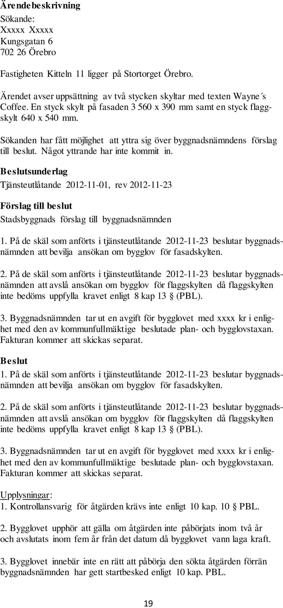 sunderlag Tjänsteutlåtande 20