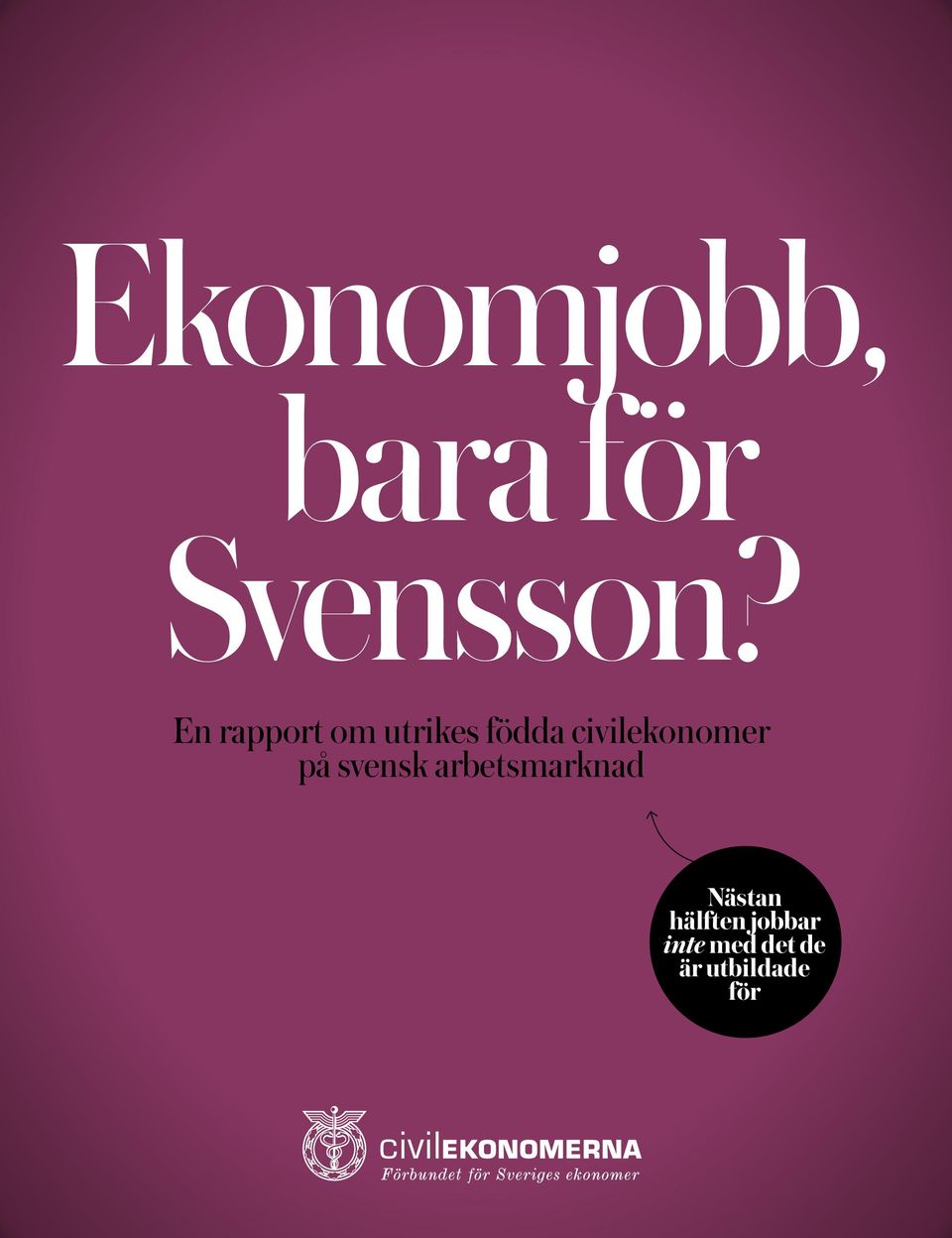 civilekonomer på svensk arbetsmarknad