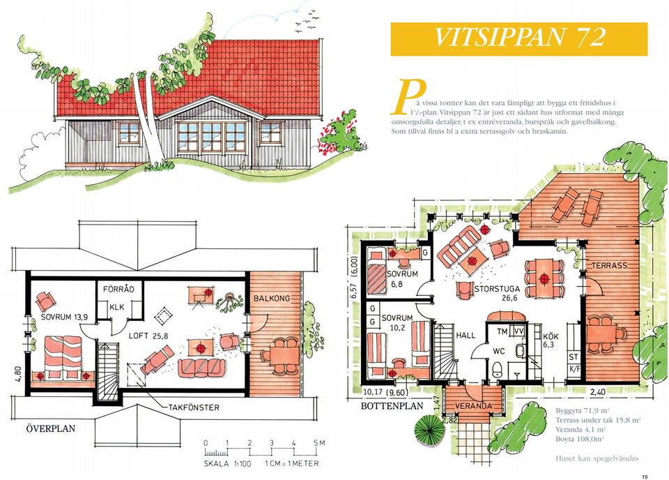 Vitsippan 72 är just ett sådant hus utformat med många omsorgsfulla detaljer, t ex